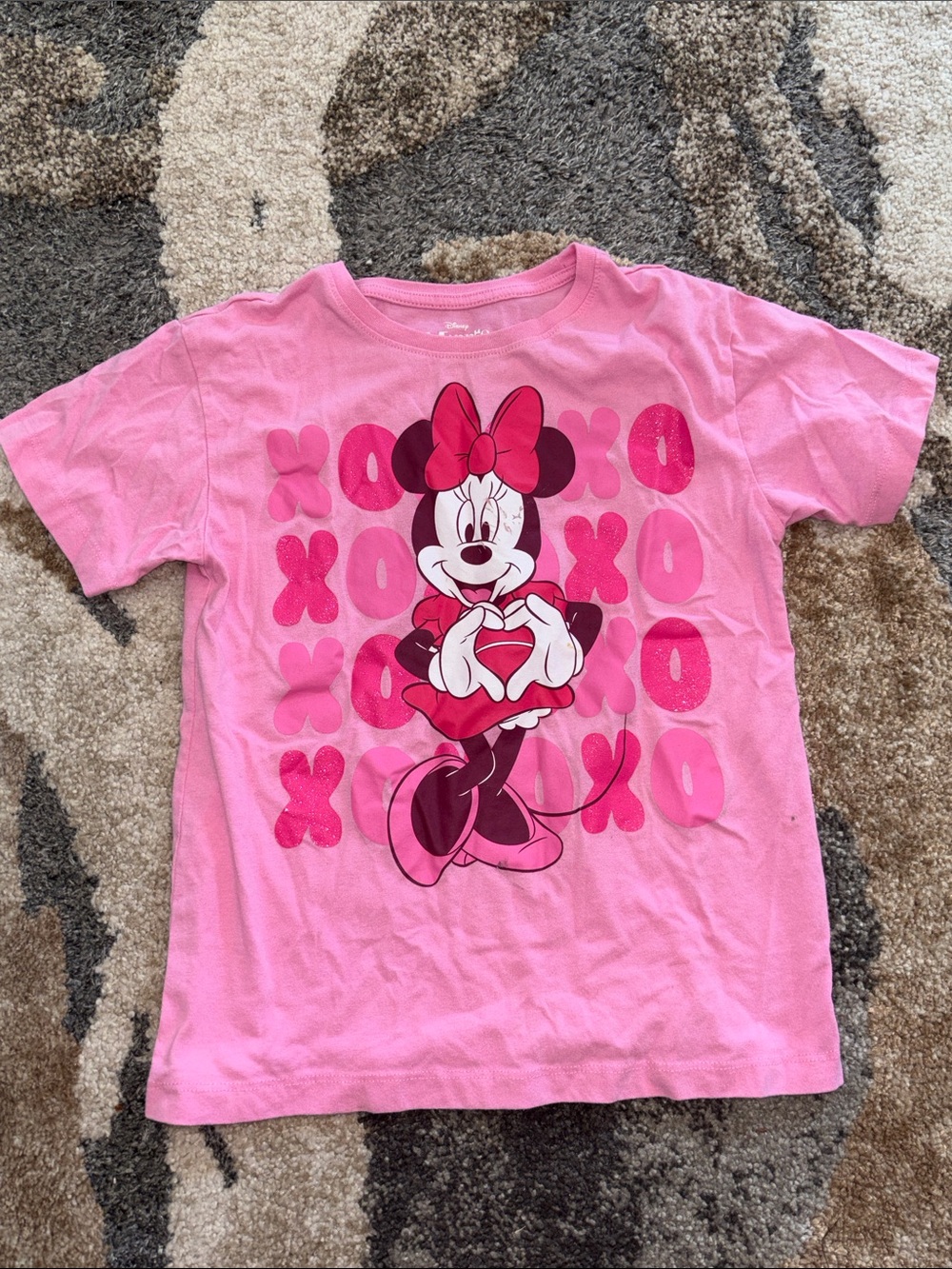 Disney Pink Minnie Mouse Heart Graphic Tee